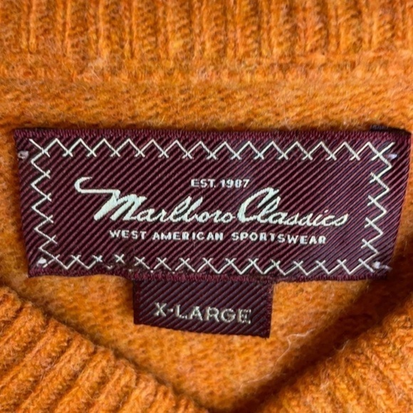 MARLBORO CLASSICS | MARLBORO CLASSICS ORANGE MEN’S XL CREWNECK SWEATSHIRT - Picture 3 of 8